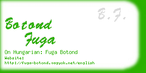 botond fuga business card